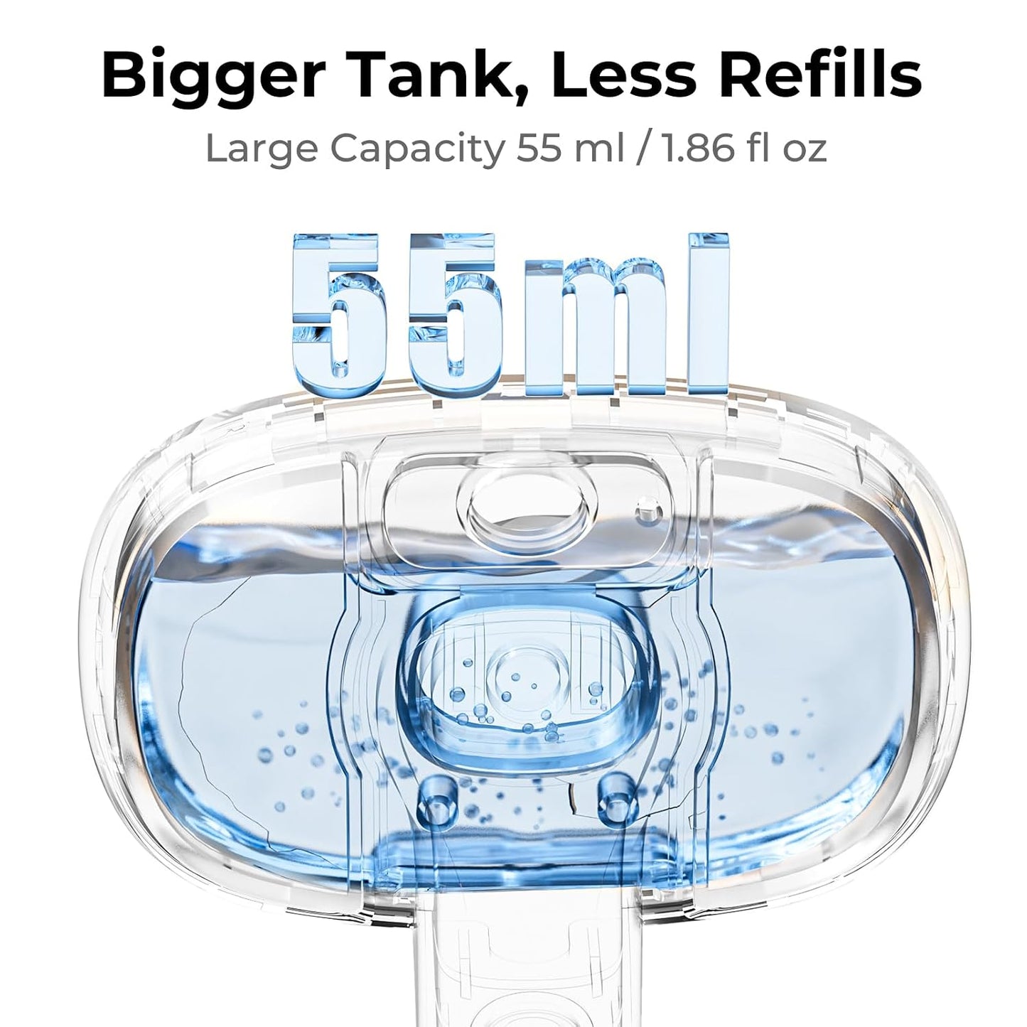 Refillable water tank for cool mist pet brush