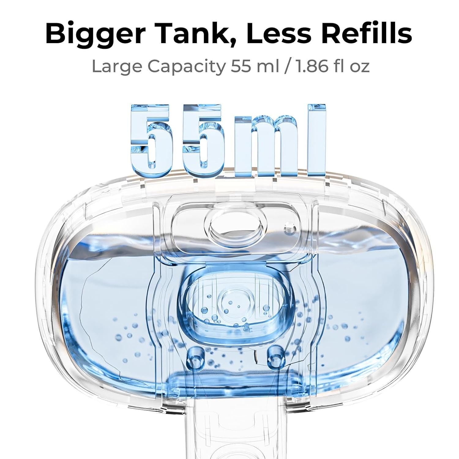 Refillable water tank for cool mist pet brush