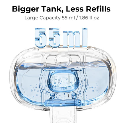 Refillable water tank for cool mist pet brush